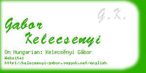 gabor kelecsenyi business card