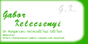 gabor kelecsenyi business card